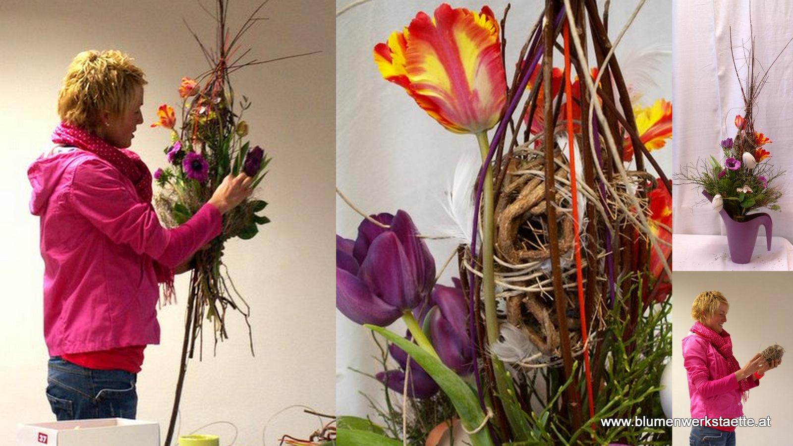 Strauß hochgebunden 