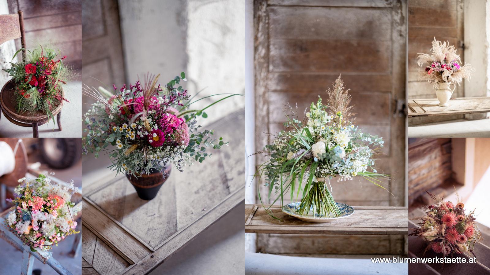 Sträuße mit Gräsern 